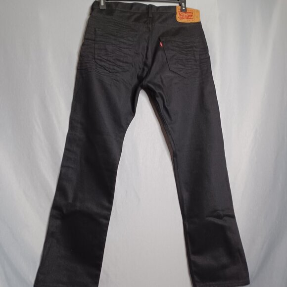 Men's Slim Straight Black Jeans - Picture 2 of 9